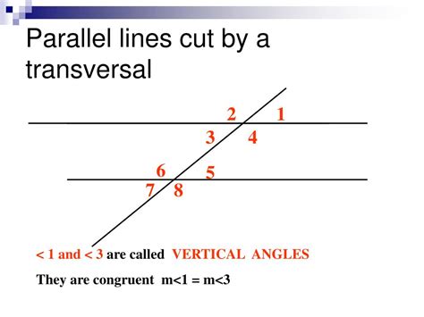 PPT - PARALLEL LINES CUT BY A TRANSVERSAL PowerPoint Presentation, free download - ID:6676142