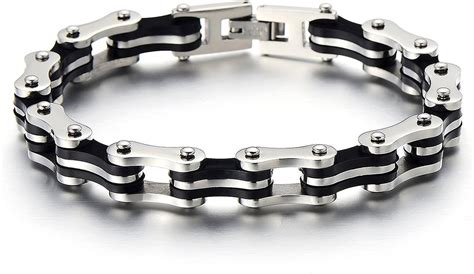 Amazon Coolsteelandbeyond Masculine Mens Bike Chain Bracelet Of