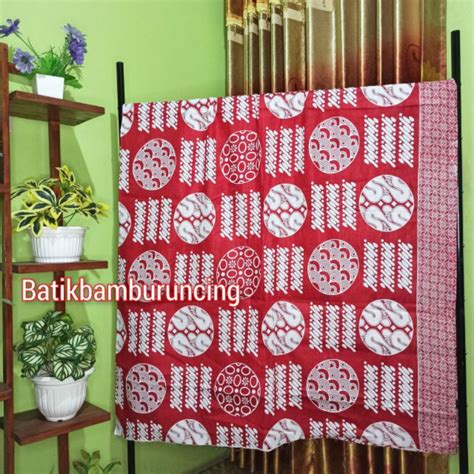 Jual Crn Kain Batik Motif Songket Warna Merah Putih Shopee Indonesia