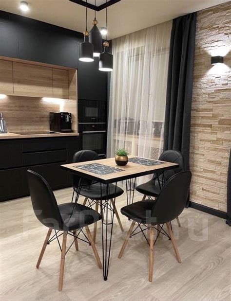 Стильный обеденный стол в стиле лофт - LOFT 900. Цвет: Дуб. Длина 90 см ...