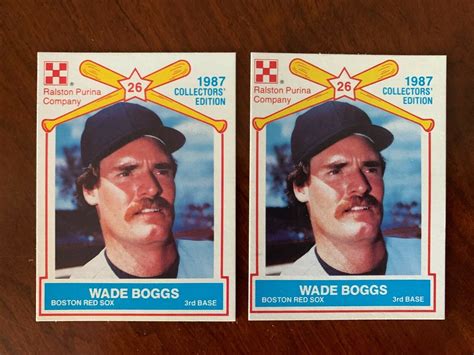 1987 Ralston Purina Collector S Edition 3 Wade Boggs Boston Red Sox