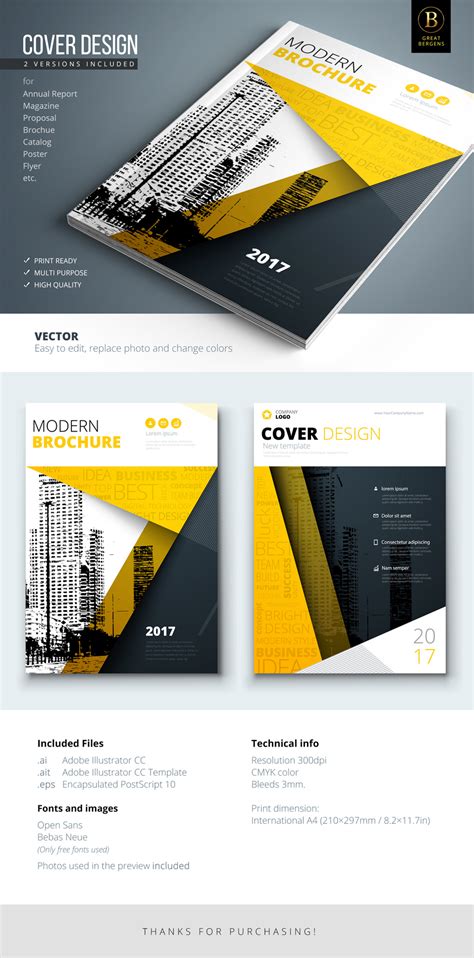 Cover Design For Brochure Annual Report Or Magazine Behance