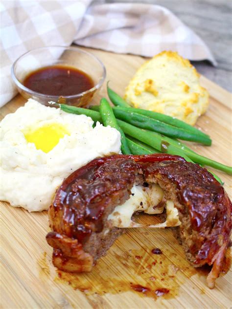 Bacon Wrapped Mini Meatloaves With Boysenberry Barbecue Sauce