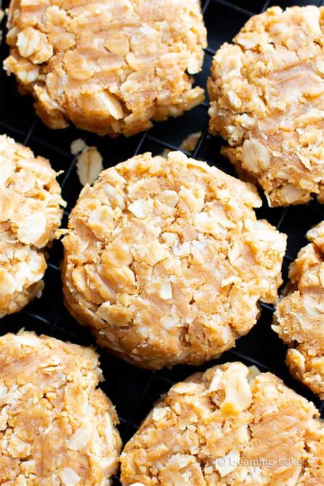 3 Ingredient No Bake Cookies Vegan Peanut Butter Oatmeal Cookies Beaming Baker