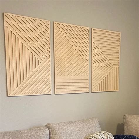 Modern Wall Art Set Wall Art Wooden Wall Art Set Set Of 3 Wood Art Wood Wall Art Set