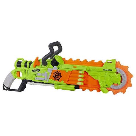 Nerf Zombie Strike Brainsaw Blaster With 8 Nerf Zombie Strike Darts