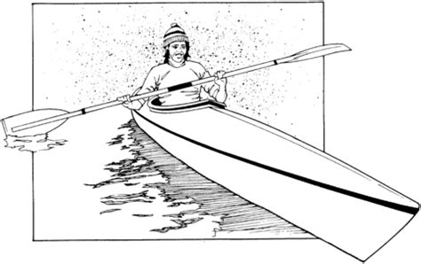 Coloriage Homme qui fait du kayak Coloriages à imprimer gratuits