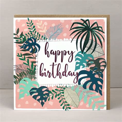 Tropical Happy Birthday - Card