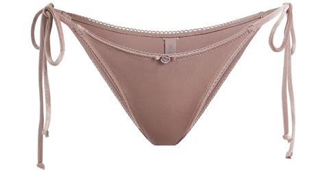 Skims Cheeky Tie Bikini Bottom In Pink Lyst
