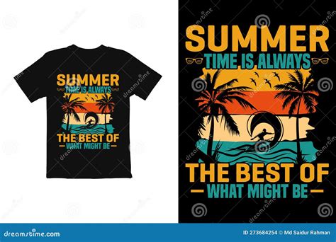 Summer T Shirt Design Vector Beach Vacation T Shirt Designs Stock