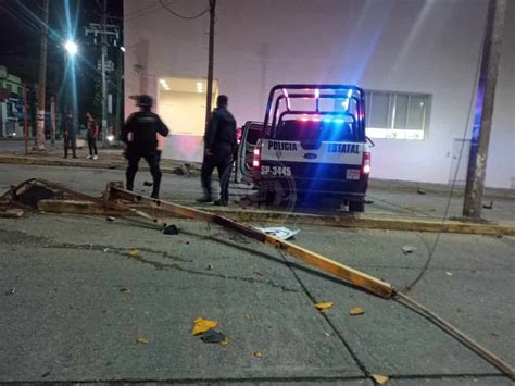 Patrulla De SSP Protagoniza Aparatoso Accidente En Coatzacoalcos