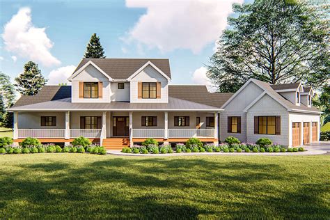 Four Bed Modern Farmhouse Plan With Loft 62663dj Architectural