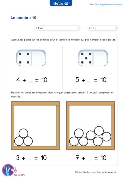 Exercices Maths Gs Maternelle Grande Section Jeux Fiches Pdf Math