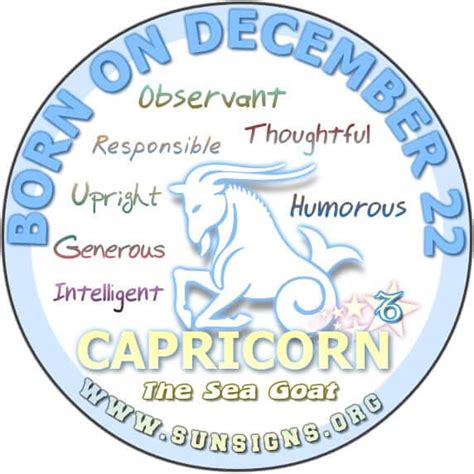 December 22 Zodiac Horoscope Birthday Personality - SunSigns.Org