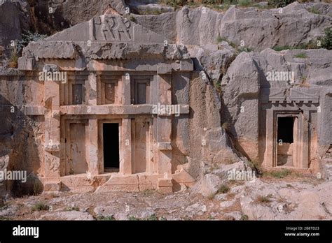 Myra Ancient City Rock Tombs Demre Antalya Turkey Stock Photo Alamy