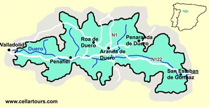 Ribera Del Duero Wine Map