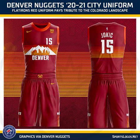 Nuggets Reveal New Flatiron Red Skyline Uniform Their Last