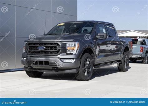 Ford F Display At A Dealership The Ford F Is Available In Xl