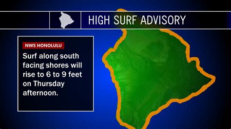 High Surf Advisory In Effect For Hawaii Shores