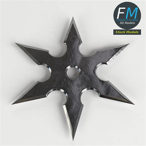 Shuriken ninja star 3D model | CGTrader