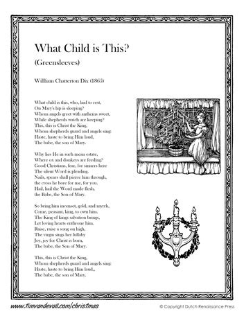 What Child Is This Lyrics | Greensleeves Lyrics