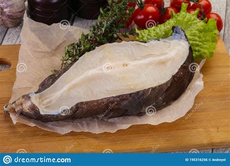 Raw Wolffish Steak Stock Photo Image Of Anarhichadidae