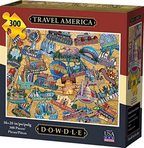 Rompecabezas Dowdle Travel America 300 Piezas Cuotas sin interés