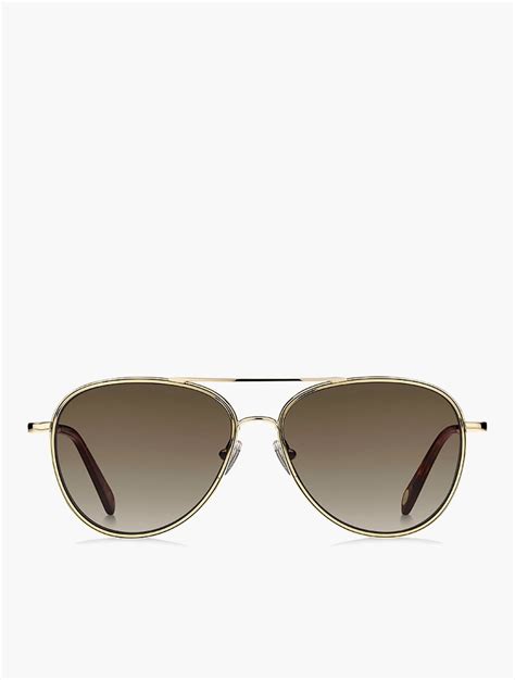 Myrunway Shop Fossil Light Gold Aviator Navigator Sunglasses For Women From Za