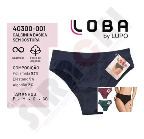 Kit 3 Calcinhas Lupo Loba Microfibra Original Sem Costura