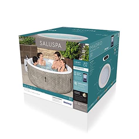 Bestway Madrid SaluSpa To Person Inflatable Round Outdoor Hot Tub With Soothing AirJets