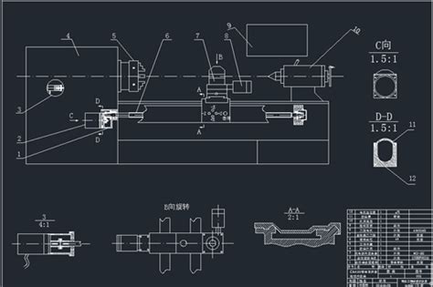 Ca6150普通车床的数控技术改造课程设计图纸下载工程图纸cad图纸 制造云 工程图纸
