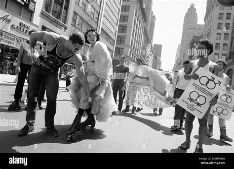 Some Of 50 000 Marchers Carry Signs During New Yorks Annual Gay Pride