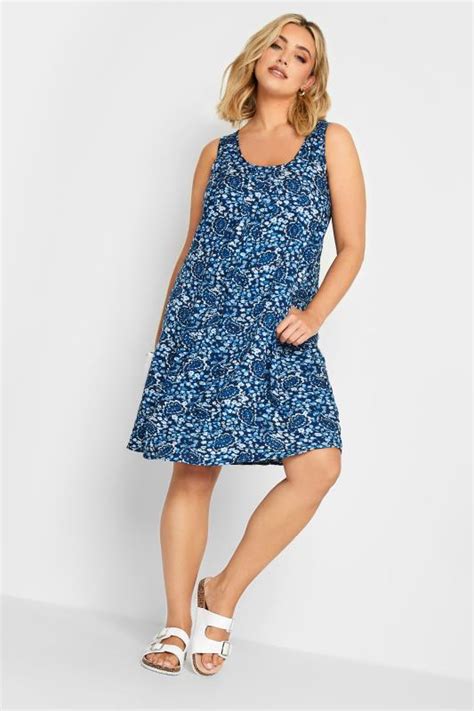 Yours Curve Plus Size Navy Blue Mini Dress Yours Clothing