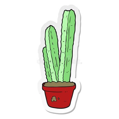 Pegatina De Un Cactus De Dibujo Ilustraci N Del Vector Ilustraci N De