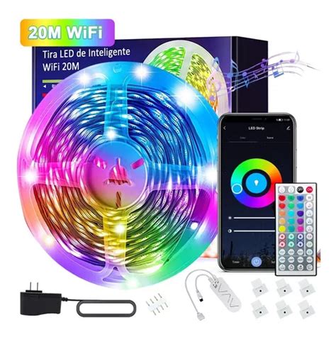 Tiras De Led Rgb Luces Wifi Inteligente Alexa Multicolor M Meses