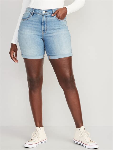 Mid Rise Wow Jean Shorts 7 Inch Inseam Old Navy