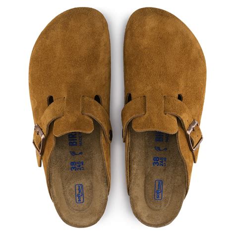 Boston Soft Footbed Suede Leather Mink BIRKENSTOCK