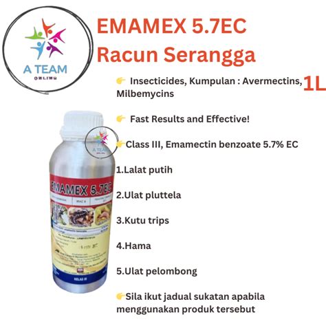 L Emamex Ec Racun Serangga Thailand Siam Emamectin Benzoate