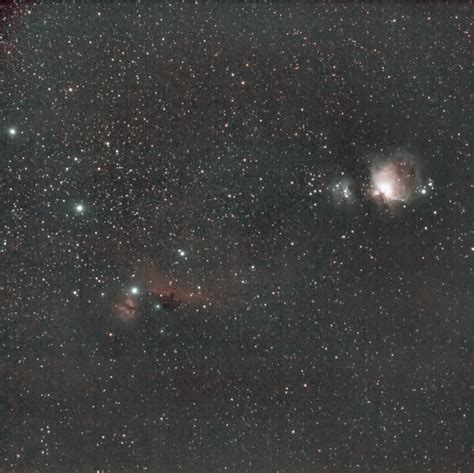 Orion Horsehead And Flame Nebulas Rastrophotography