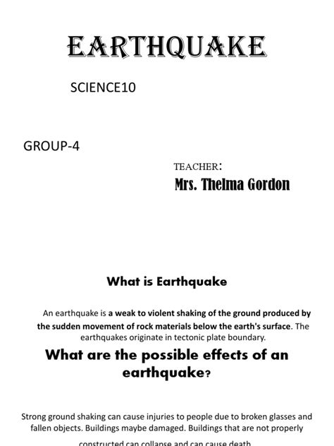 Earthquake Brochure Pdf Earthquakes