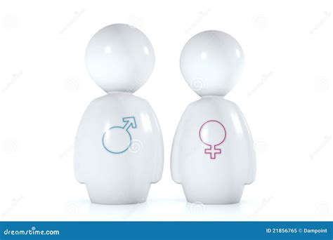 Stylized Humans With Male And Female Sex Symbols Stock Image