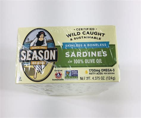 Season Brand Sardines Skinless Boneless In Olive Oil Pk Wild Caught