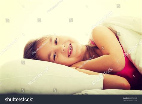 Beautiful Brunette Girl Sleeping Bed Stock Photo Shutterstock