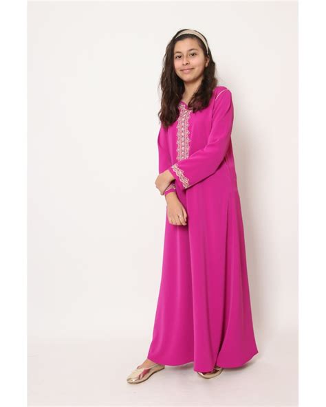 Look M Re Fille Abaya Robe Longue Jennah Strass Binti Mod Le Enfant