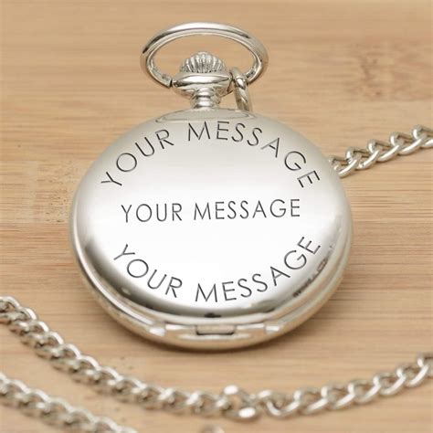 Engraved Any Message Pocket Fob Watch For Dad Wedding T Best Man