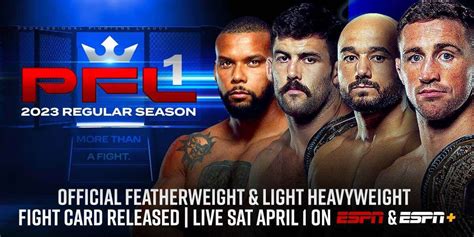 Professional Fighters League Announces Full Card For Pfl 1