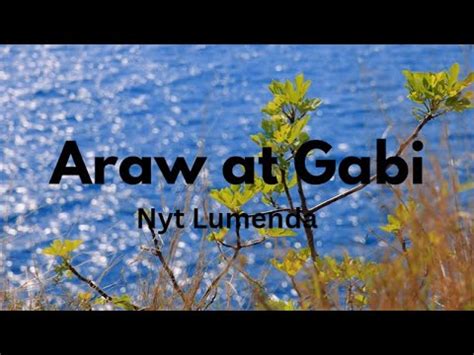 Araw At Gabi Karaoke By Nyt Lumenda Youtube