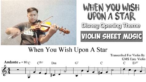 Free Sheet Disney Opening Theme When You Wish Upon A Star