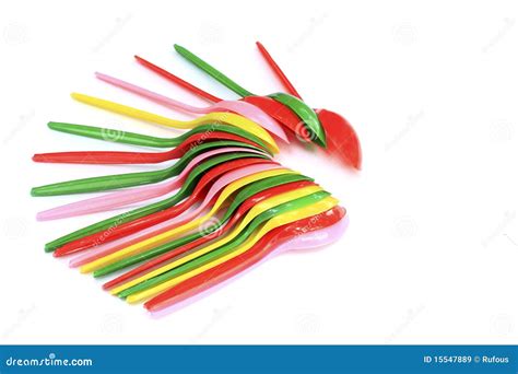 Multi Colored Plastic Spoons Stock Image Image Of Tool Equipment