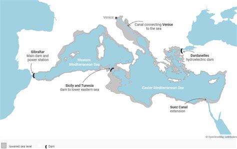 Mediterranean Sea Map: The Atlantropa Project | Wondering Maps